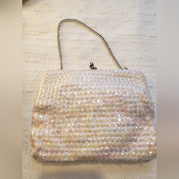 Sequins and beads evening bag - Picture 6 of 8